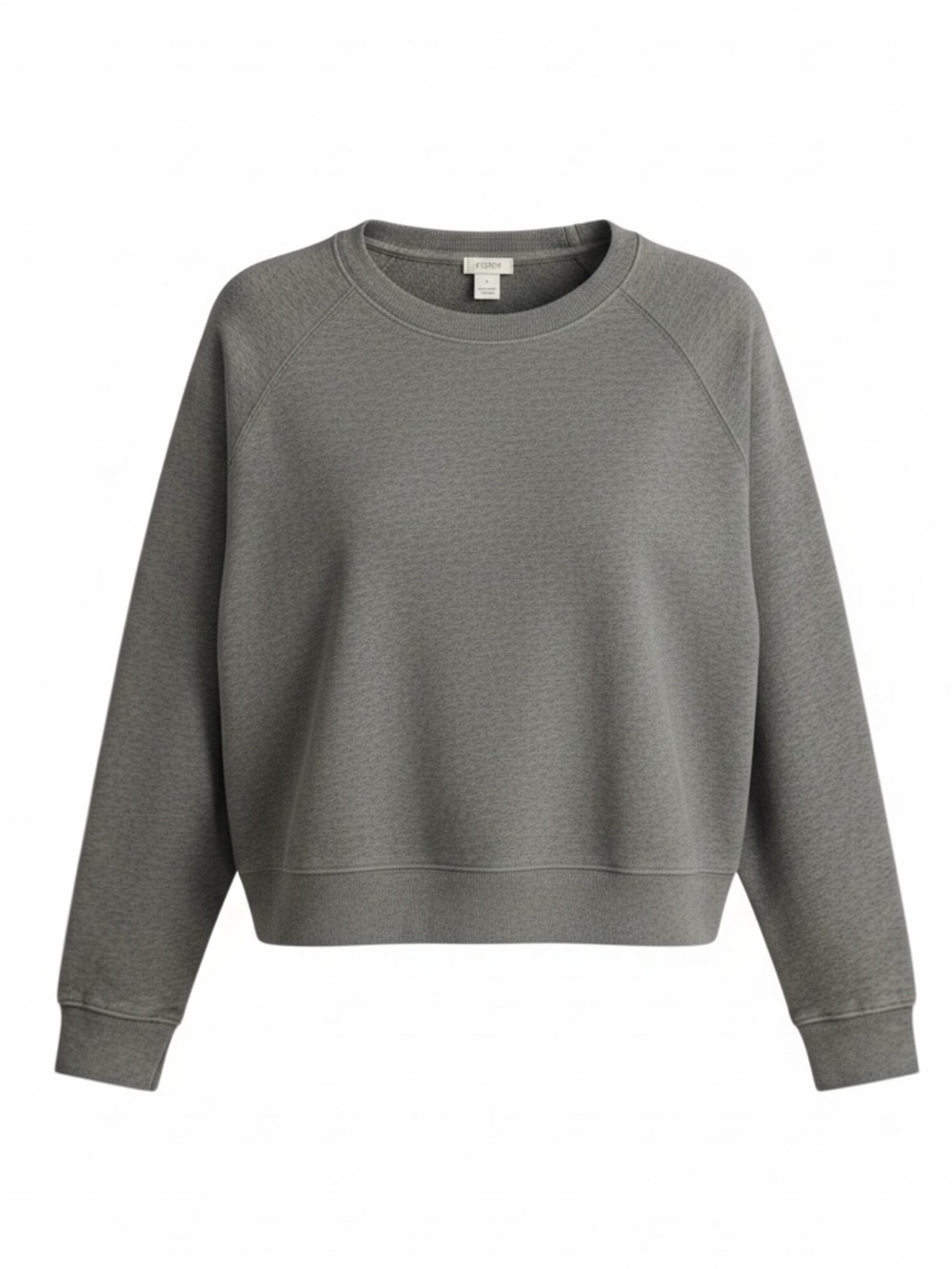 J.Crew Heather Gray Relaxed Cotton Stretch Pullover Sweatshirt Top Size S
